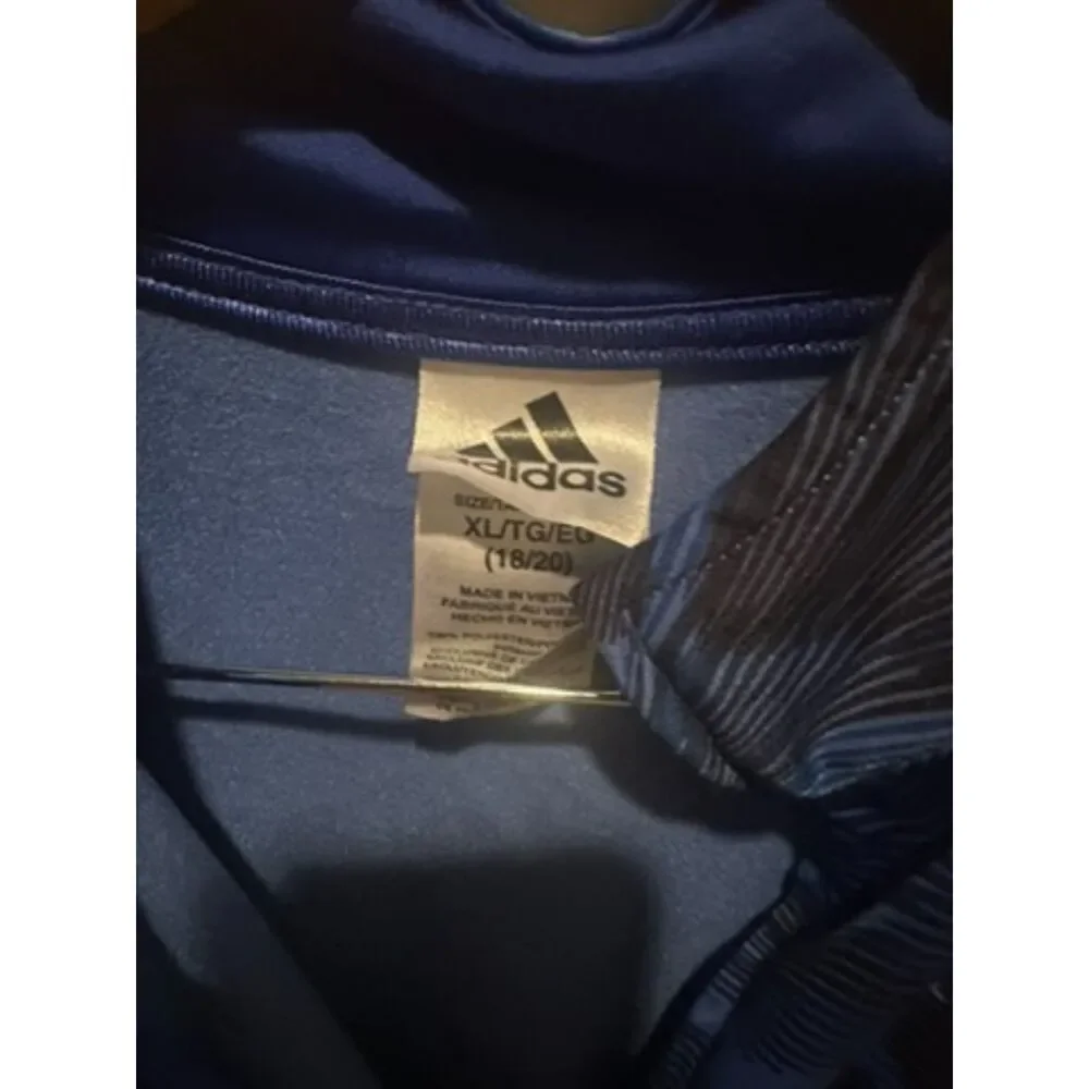 Adidas Camo Tricot Blue/Black Boys Track Jacket Size XL (18/20)